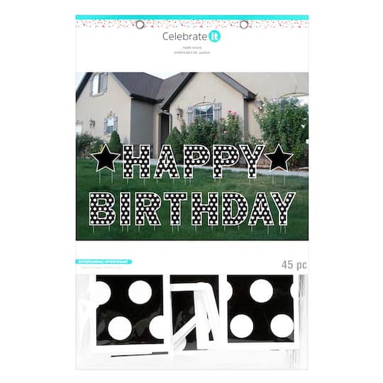 Polka Dot Happy Birthday Yard Sign by Celebrate It&#x2122;